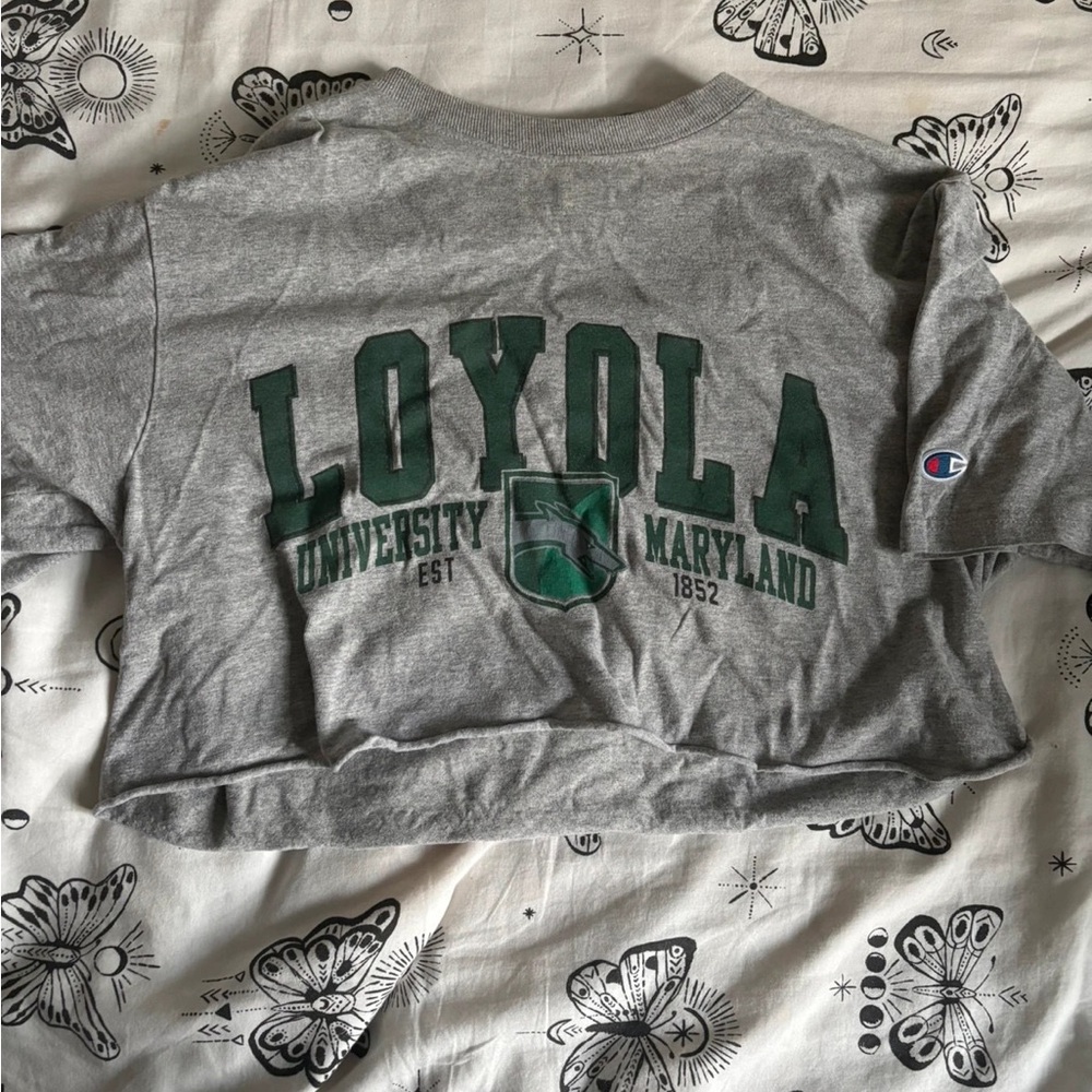 Champion Gray Loyola University Crop Top
